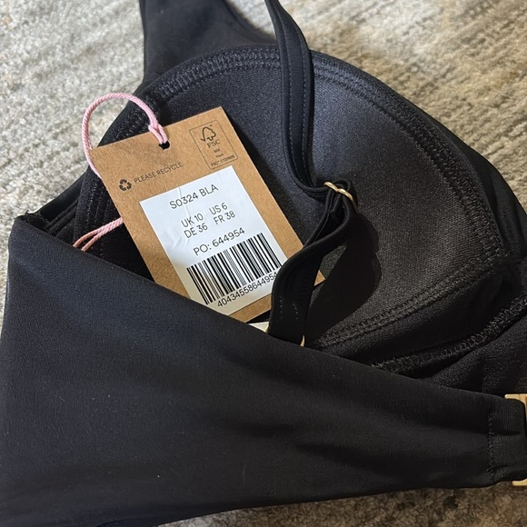 Boden Black and Vibrant Patterned Bikini Set - NWT Size 6 - Picture 6 of 7